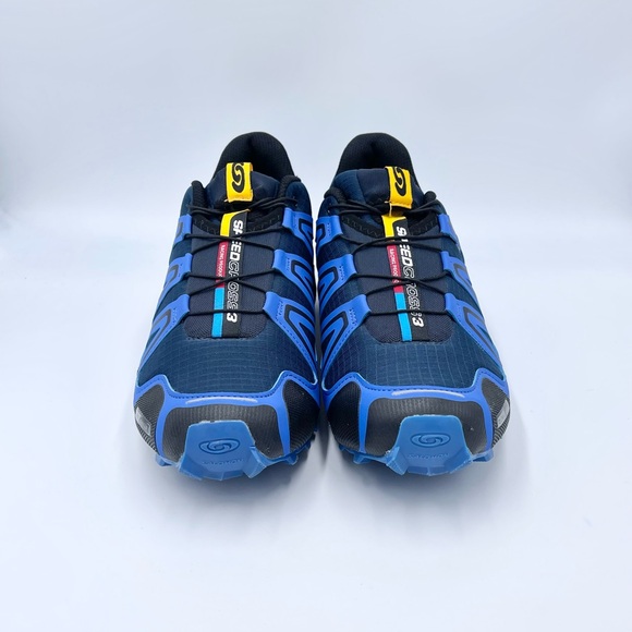 NEW Salomon Speedcross 3 Trail Running Shoes Blue/Black Hiking Men’s size 13 - Picture 3 of 14